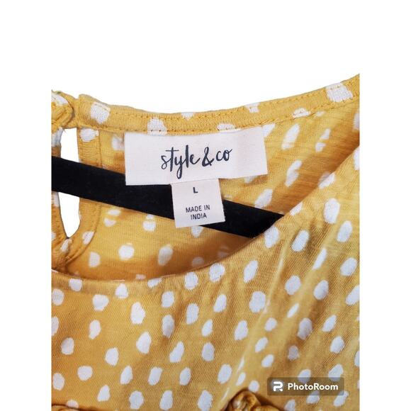 Style & Co Sleeveless High-Low Top Size Large - Picture 2 of 3